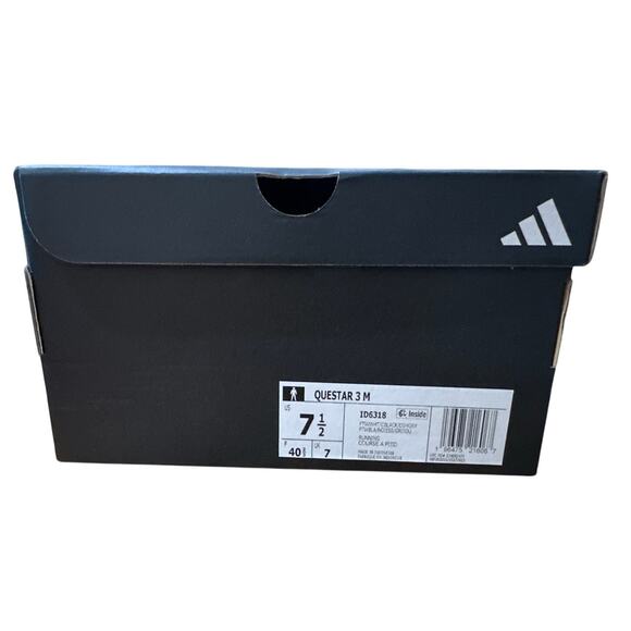 Adidas Men\'s Questar 3 Running Shoes, White/Black/Grey, Size 7.5 7 1/2, New main image 5